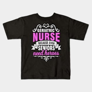 Geriatric Nurse Elderly Care Worker Kids T-Shirt